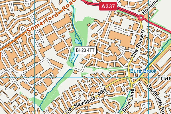 BH23 4TT map - OS VectorMap District (Ordnance Survey)