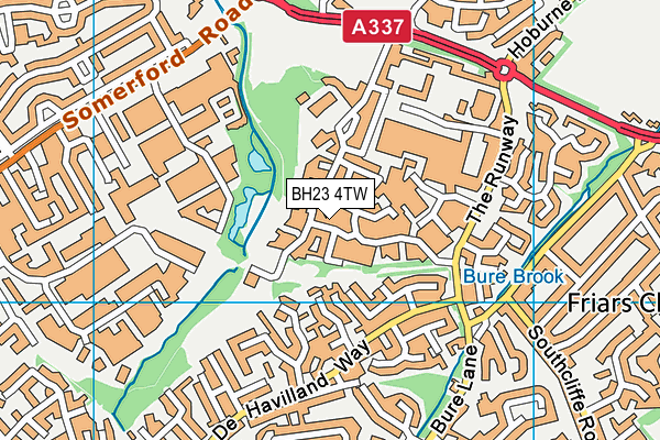 BH23 4TW map - OS VectorMap District (Ordnance Survey)