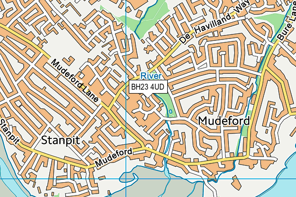BH23 4UD map - OS VectorMap District (Ordnance Survey)