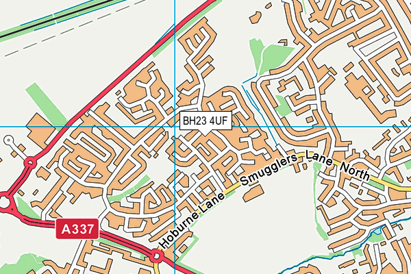 BH23 4UF map - OS VectorMap District (Ordnance Survey)