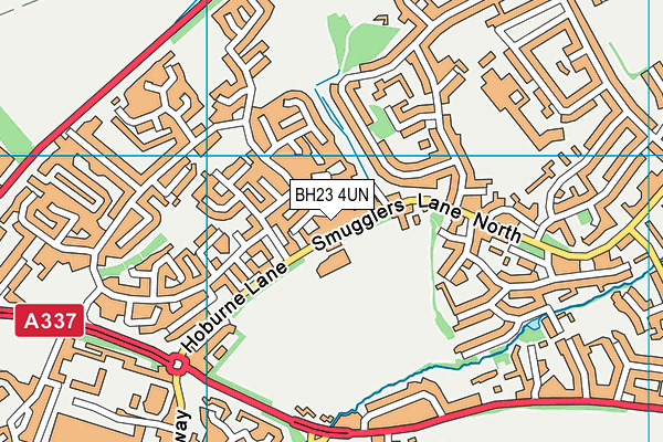 BH23 4UN map - OS VectorMap District (Ordnance Survey)