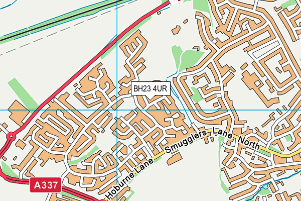 BH23 4UR map - OS VectorMap District (Ordnance Survey)