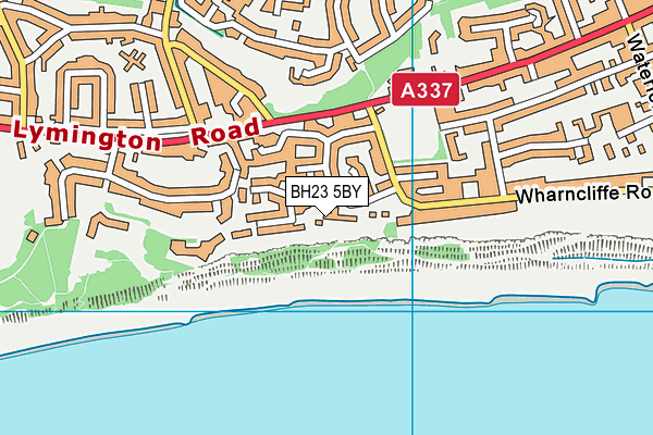 BH23 5BY map - OS VectorMap District (Ordnance Survey)