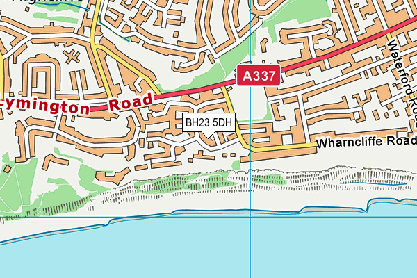 BH23 5DH map - OS VectorMap District (Ordnance Survey)