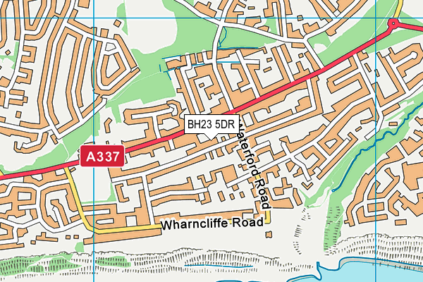 BH23 5DR map - OS VectorMap District (Ordnance Survey)