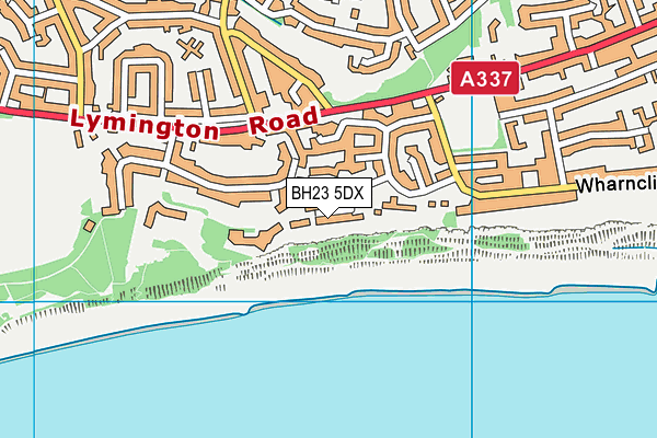 BH23 5DX map - OS VectorMap District (Ordnance Survey)