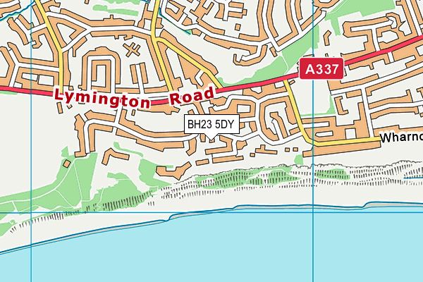 BH23 5DY map - OS VectorMap District (Ordnance Survey)