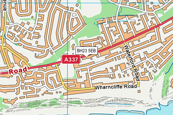 BH23 5EB map - OS VectorMap District (Ordnance Survey)
