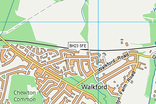 BH23 5FE map - OS VectorMap District (Ordnance Survey)