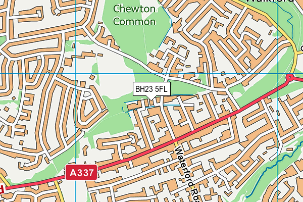 BH23 5FL map - OS VectorMap District (Ordnance Survey)