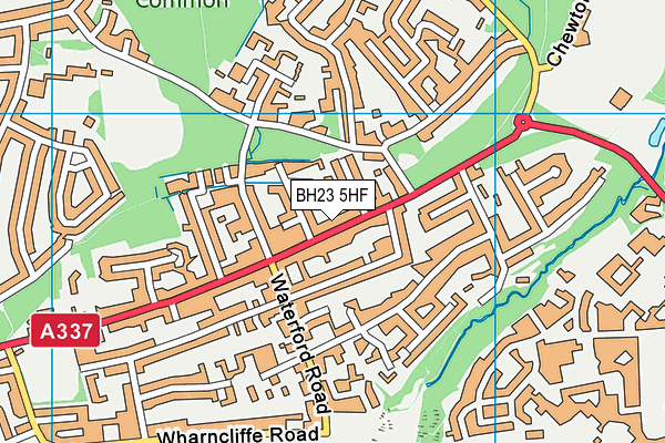 BH23 5HF map - OS VectorMap District (Ordnance Survey)
