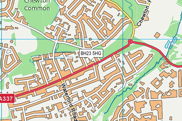 BH23 5HG map - OS VectorMap District (Ordnance Survey)