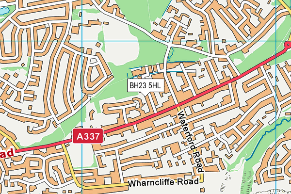 BH23 5HL map - OS VectorMap District (Ordnance Survey)