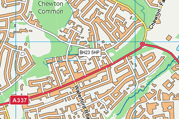 BH23 5HP map - OS VectorMap District (Ordnance Survey)