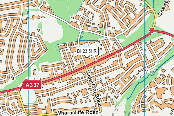 BH23 5HR map - OS VectorMap District (Ordnance Survey)