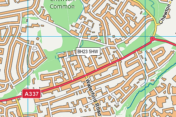 BH23 5HW map - OS VectorMap District (Ordnance Survey)