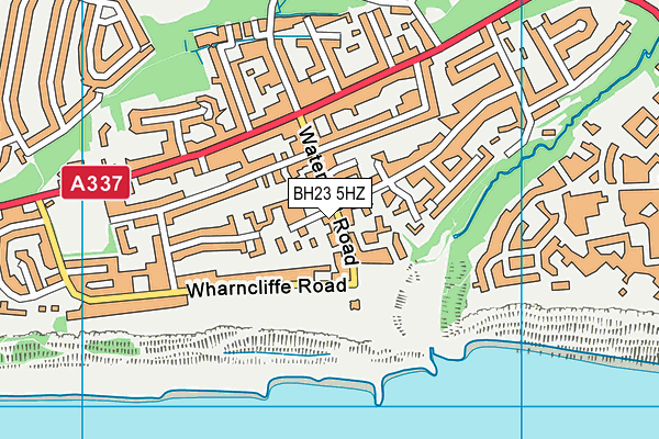 BH23 5HZ map - OS VectorMap District (Ordnance Survey)