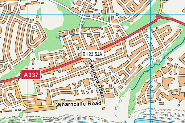 BH23 5JA map - OS VectorMap District (Ordnance Survey)