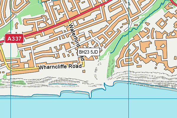 BH23 5JD map - OS VectorMap District (Ordnance Survey)