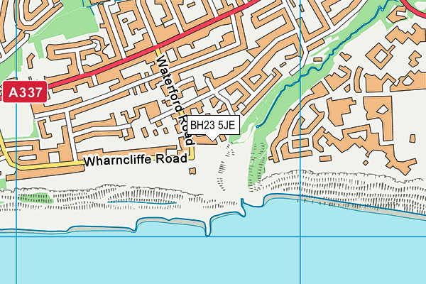 BH23 5JE map - OS VectorMap District (Ordnance Survey)