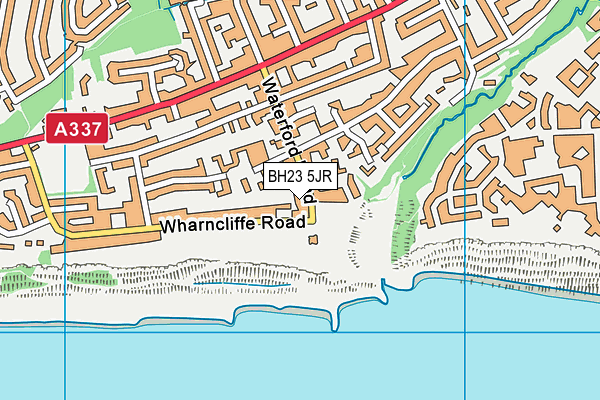 BH23 5JR map - OS VectorMap District (Ordnance Survey)