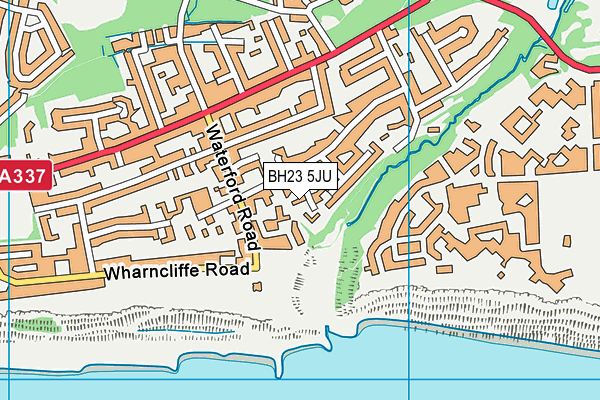BH23 5JU map - OS VectorMap District (Ordnance Survey)