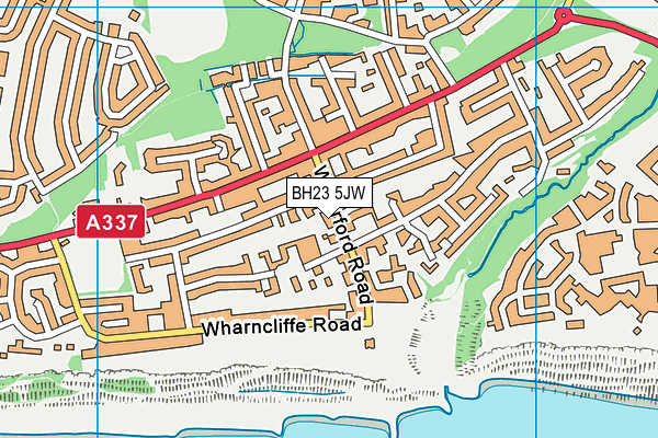 BH23 5JW map - OS VectorMap District (Ordnance Survey)
