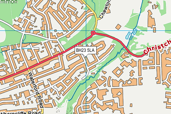 BH23 5LA map - OS VectorMap District (Ordnance Survey)