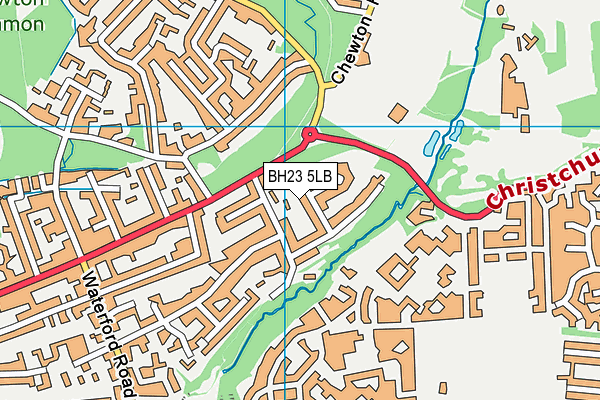 BH23 5LB map - OS VectorMap District (Ordnance Survey)