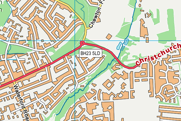 BH23 5LD map - OS VectorMap District (Ordnance Survey)