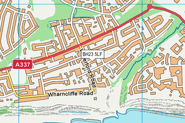BH23 5LF map - OS VectorMap District (Ordnance Survey)