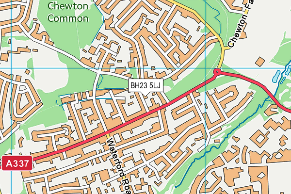 BH23 5LJ map - OS VectorMap District (Ordnance Survey)