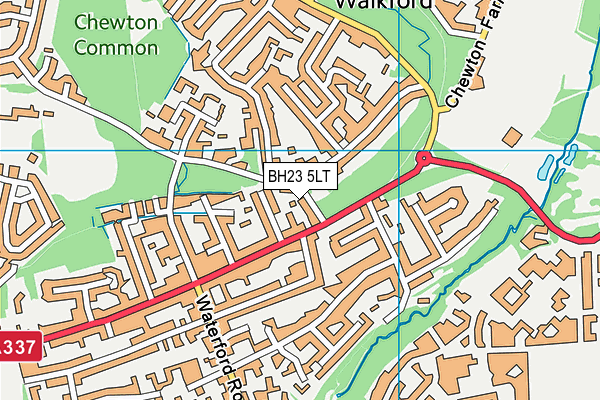 BH23 5LT map - OS VectorMap District (Ordnance Survey)
