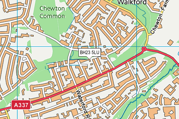 BH23 5LU map - OS VectorMap District (Ordnance Survey)