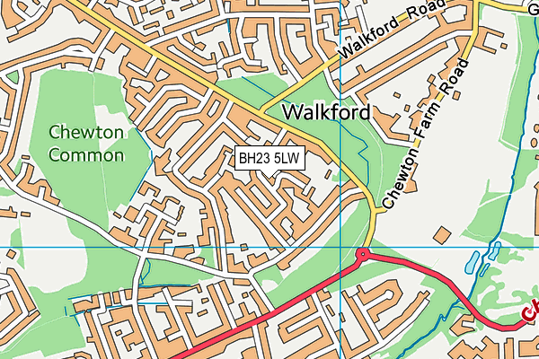 BH23 5LW map - OS VectorMap District (Ordnance Survey)