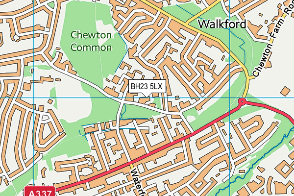 BH23 5LX map - OS VectorMap District (Ordnance Survey)