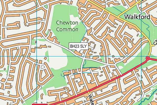 BH23 5LY map - OS VectorMap District (Ordnance Survey)