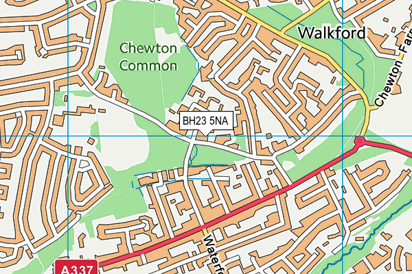 BH23 5NA map - OS VectorMap District (Ordnance Survey)