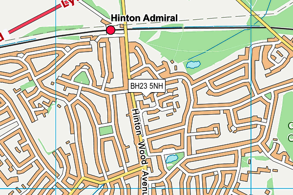 BH23 5NH map - OS VectorMap District (Ordnance Survey)