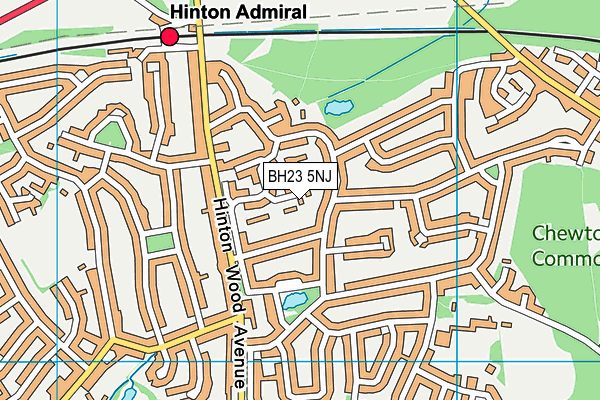 BH23 5NJ map - OS VectorMap District (Ordnance Survey)
