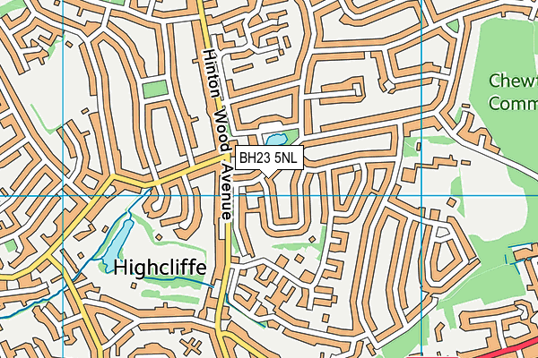 BH23 5NL map - OS VectorMap District (Ordnance Survey)