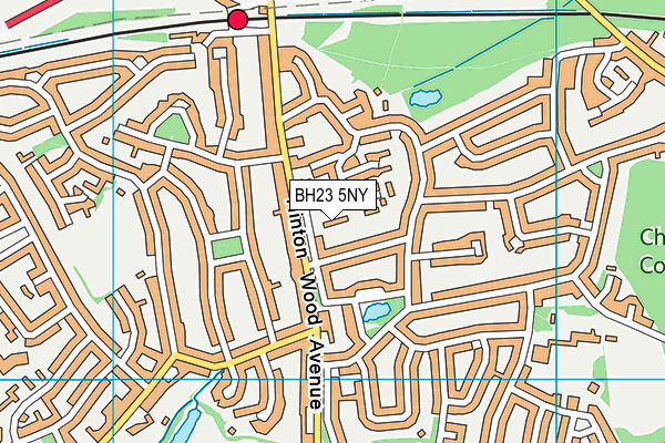 BH23 5NY map - OS VectorMap District (Ordnance Survey)