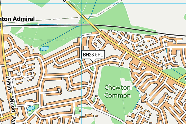 BH23 5PL map - OS VectorMap District (Ordnance Survey)
