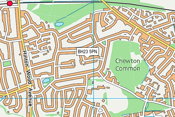 BH23 5PN map - OS VectorMap District (Ordnance Survey)