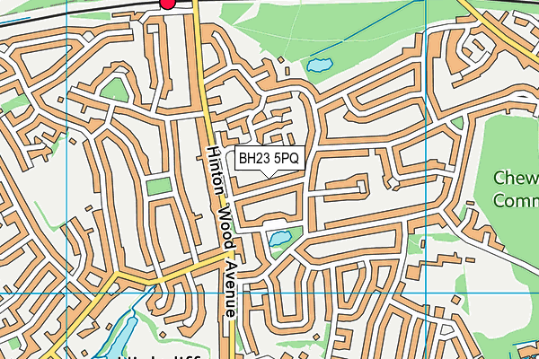 BH23 5PQ map - OS VectorMap District (Ordnance Survey)