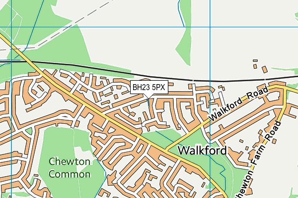 BH23 5PX map - OS VectorMap District (Ordnance Survey)