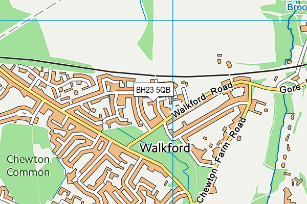 BH23 5QB map - OS VectorMap District (Ordnance Survey)