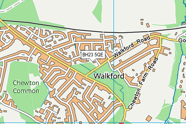 BH23 5QE map - OS VectorMap District (Ordnance Survey)