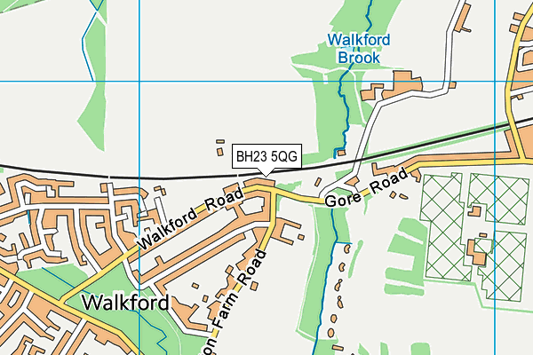 BH23 5QG map - OS VectorMap District (Ordnance Survey)