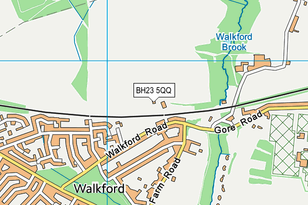 BH23 5QQ map - OS VectorMap District (Ordnance Survey)